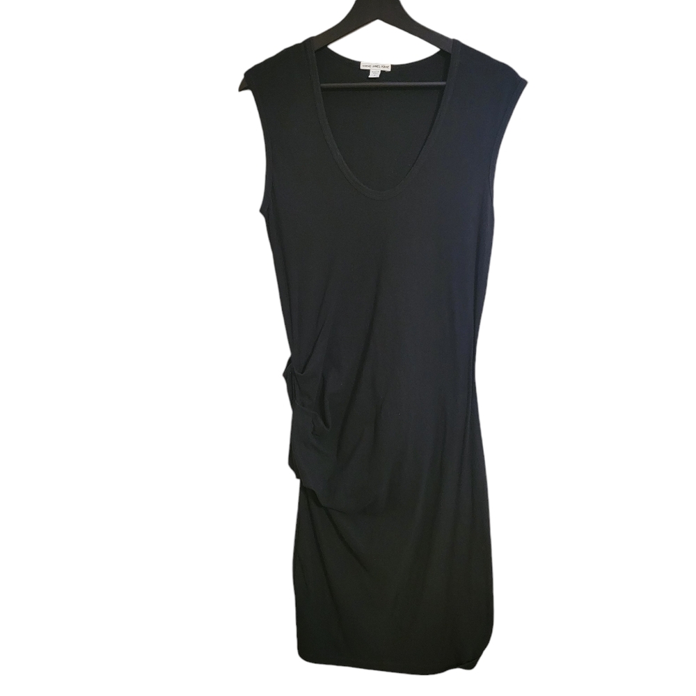 Standard James Perse Black Midi Stretch Dress